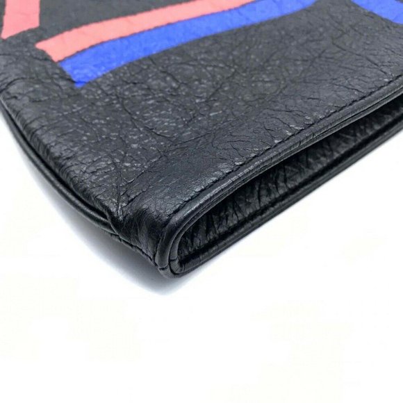 UNUSED BALENCIAGA Graffiti paint Explorer Clutch - Picture 7 of 11